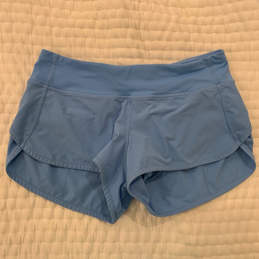 Lululemon Baby Blue Speed Shorts Size 6